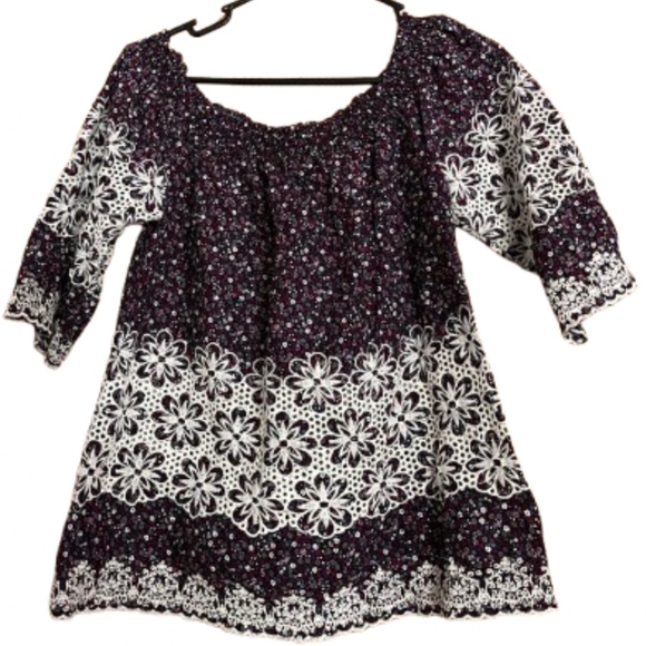 Kut from the KLOTH Women’s Multi Floral Embroidered Off the Shoulder Blouse Sz-S - Picture 2 of 6